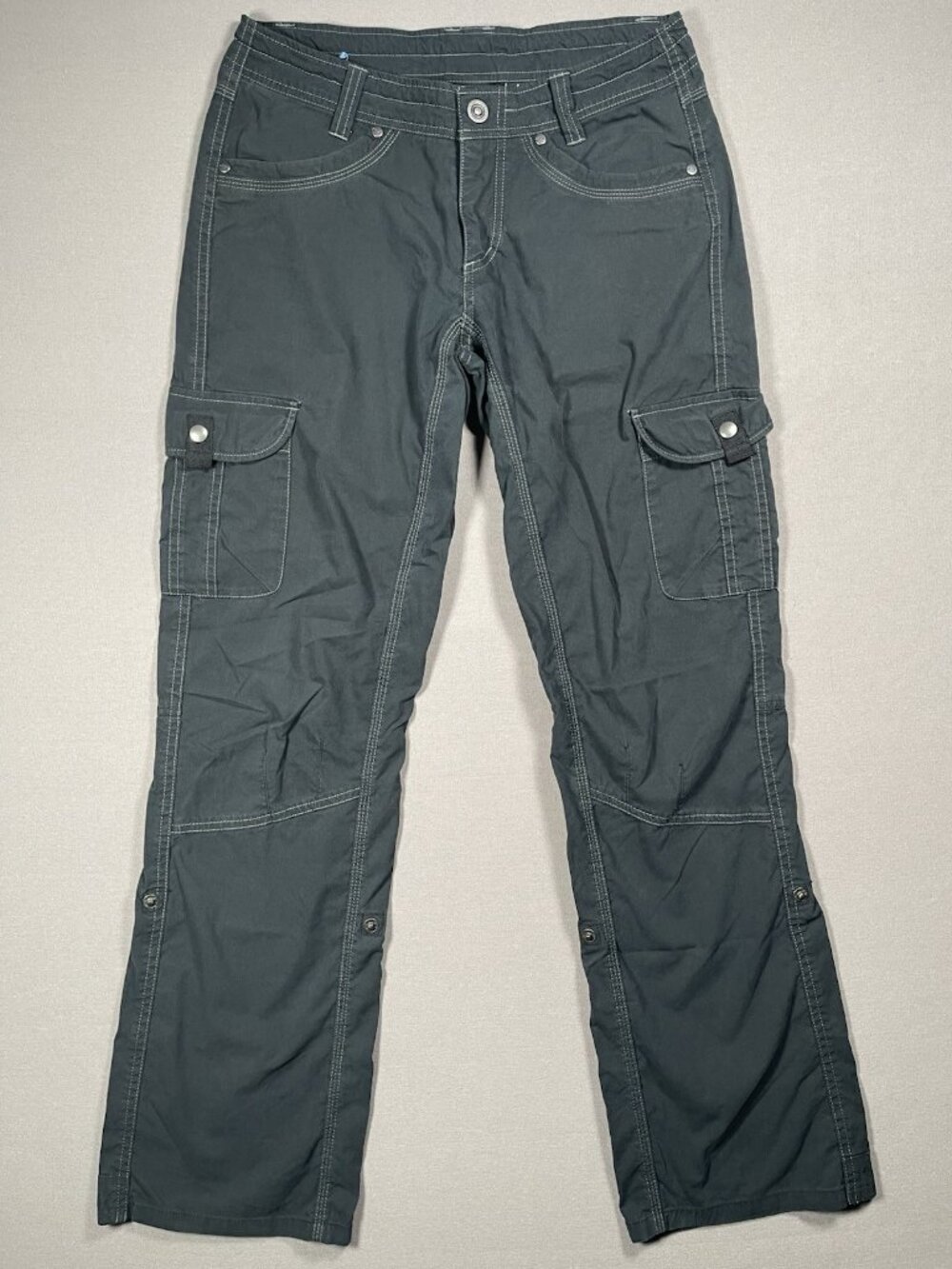 Kuhl Splash Roll Up Outdoor Vintage Patina Black Cargo Pants - Women Size 4 X 32
